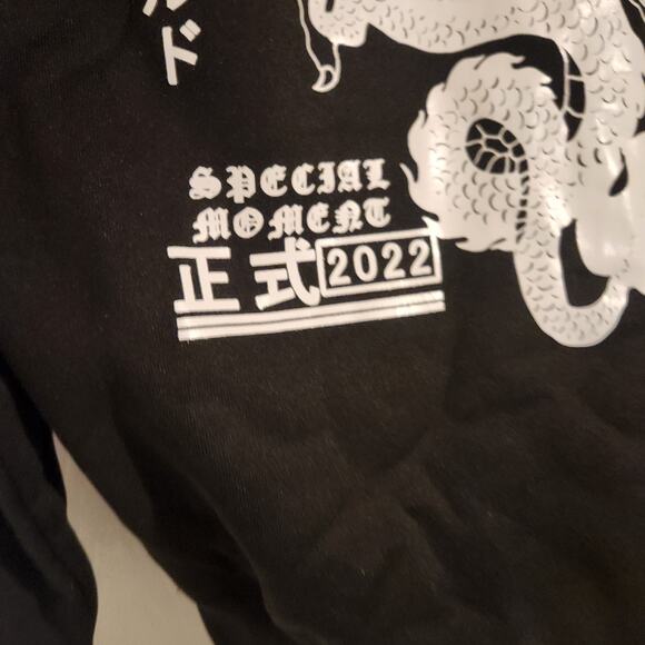 Romwe Japanese Dragon Hoodie Men's L Black - Picture 6 of 6